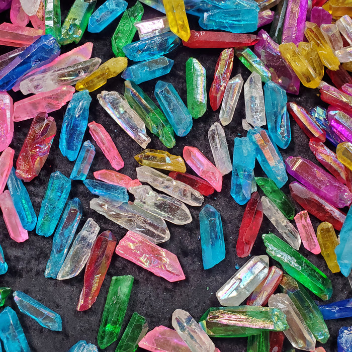 Aura Quartz Crystal Points, Spray Aura