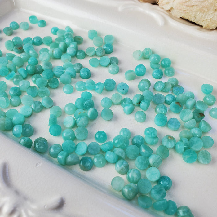 Amazonite Cabochons, 6mm Round