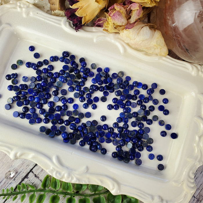 Lapis Lazuli Cabochons, 6mm Round