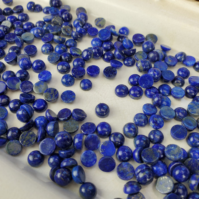 Lapis Lazuli Cabochons, 6mm Round