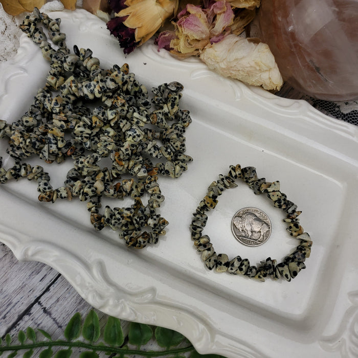 Dalmatian Jasper Chip Bracelets