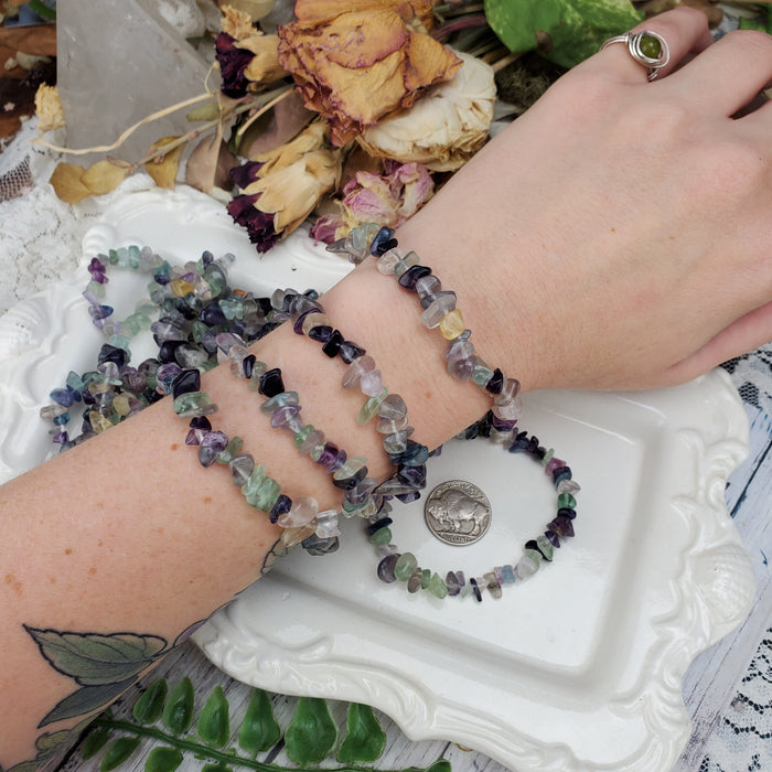 Fluorite Chip Bracelets