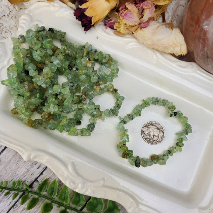 Prehnite Chip Bracelets