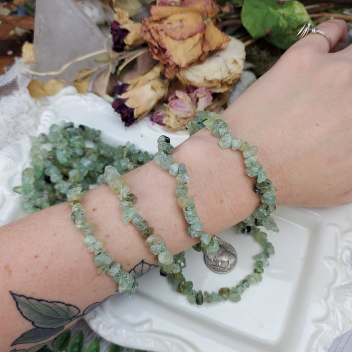 Prehnite Chip Bracelets