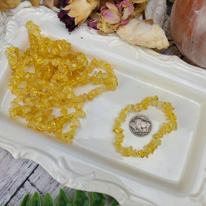 Citrine Chip Bracelets, Heated