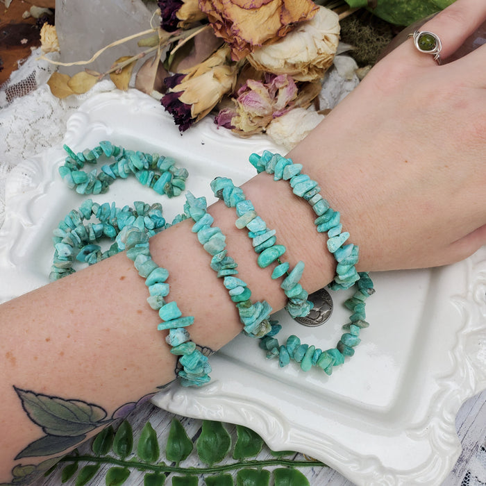 Amazonite Chip Bracelets