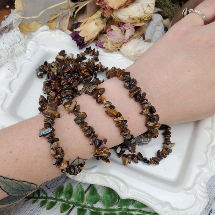 Tigers Eye Chip Bracelets