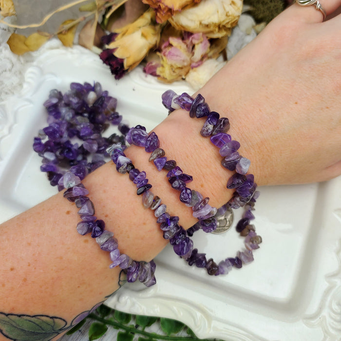 Amethyst Chip Bracelets