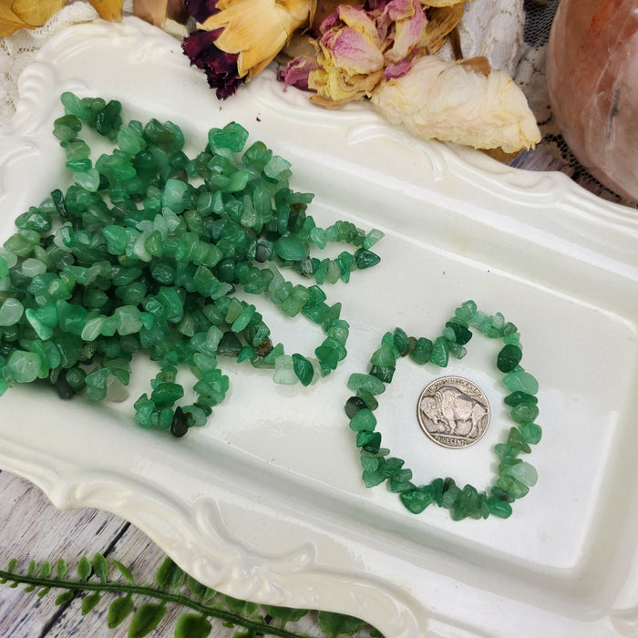 Green Aventurine Chip Bracelets