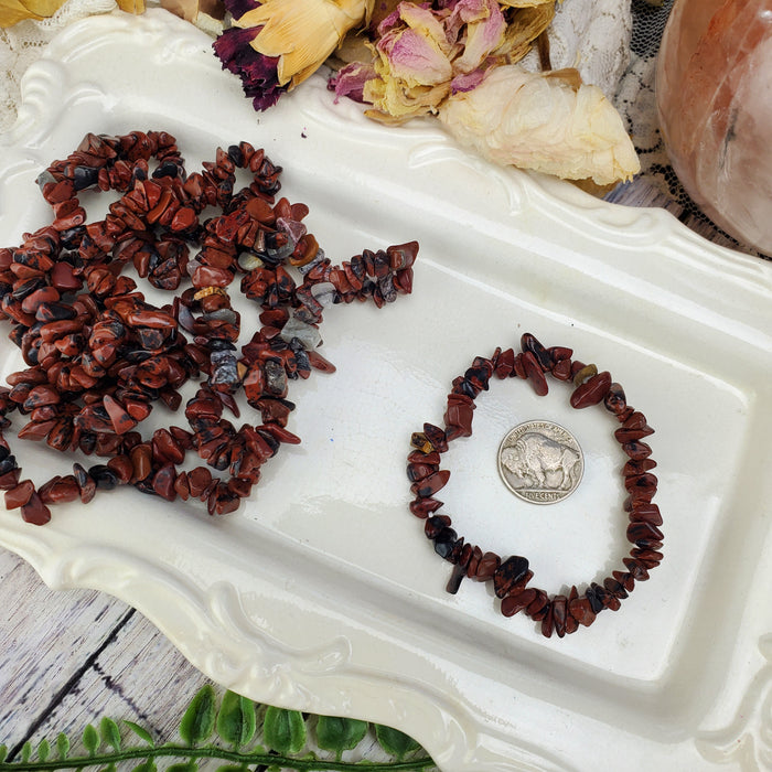 Mahogany Obsidian Chip Bracelets