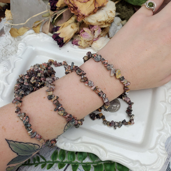 Birds Eye Jasper Chip Bracelets