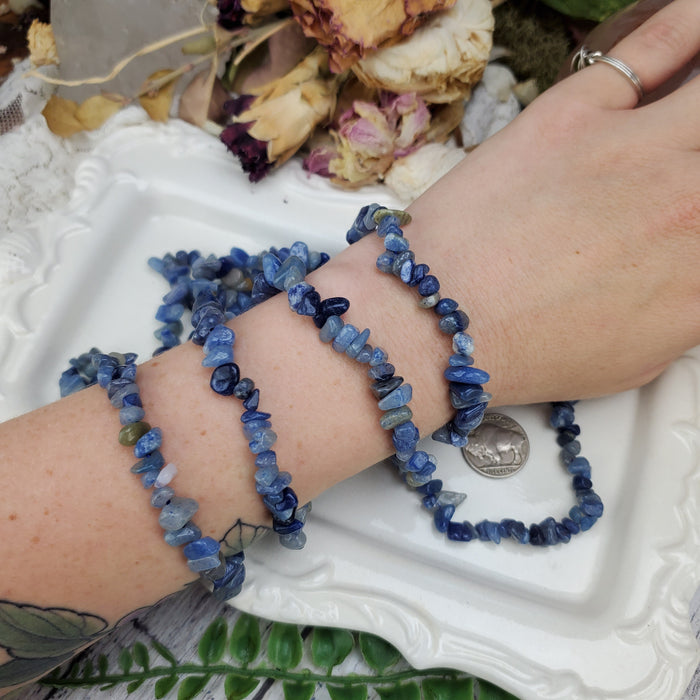 Blue Quartz Chip Bracelets