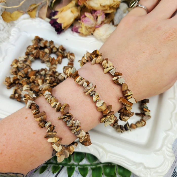 Picture Jasper Chip Bracelets