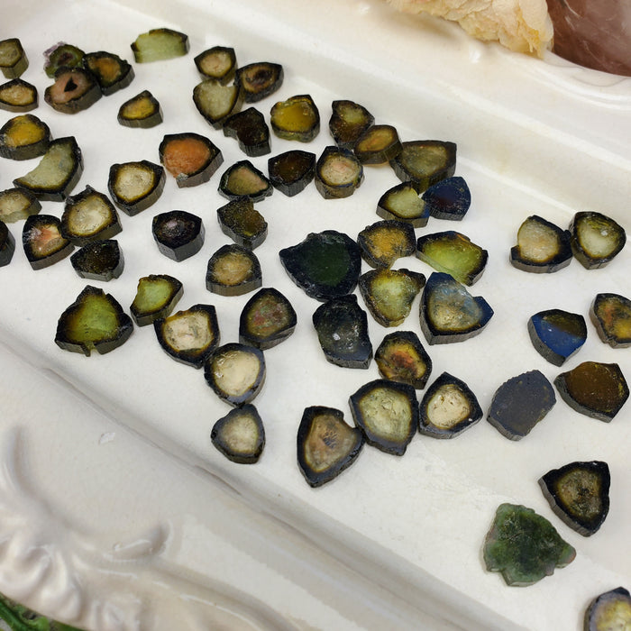 Green Tourmaline Slices