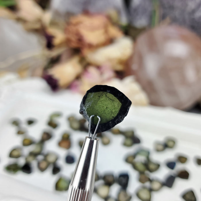 Green Tourmaline Slices