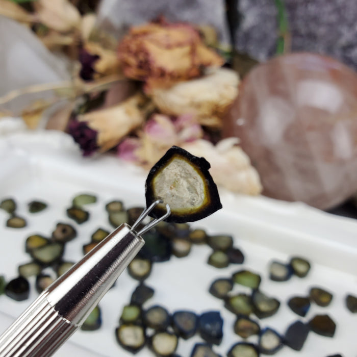 Green Tourmaline Slices