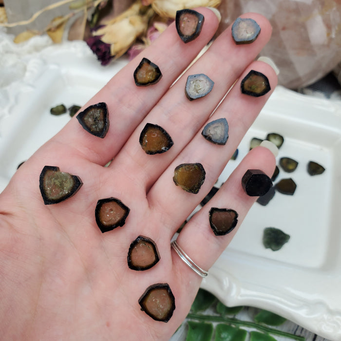 Green Tourmaline Slices