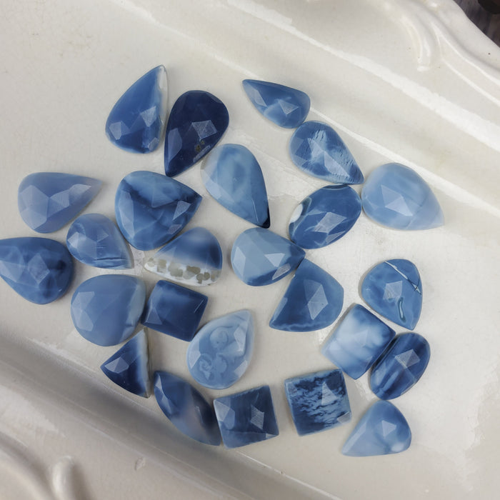 Blue Opal Rose Cut Cabochons