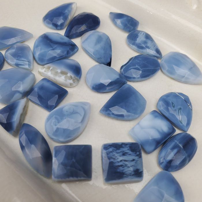 Blue Opal Rose Cut Cabochons