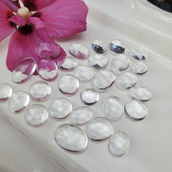 Quartz Rose Cut Cabochons