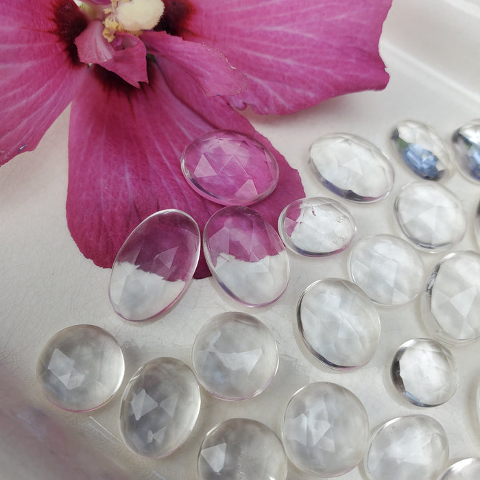 Quartz Rose Cut Cabochons