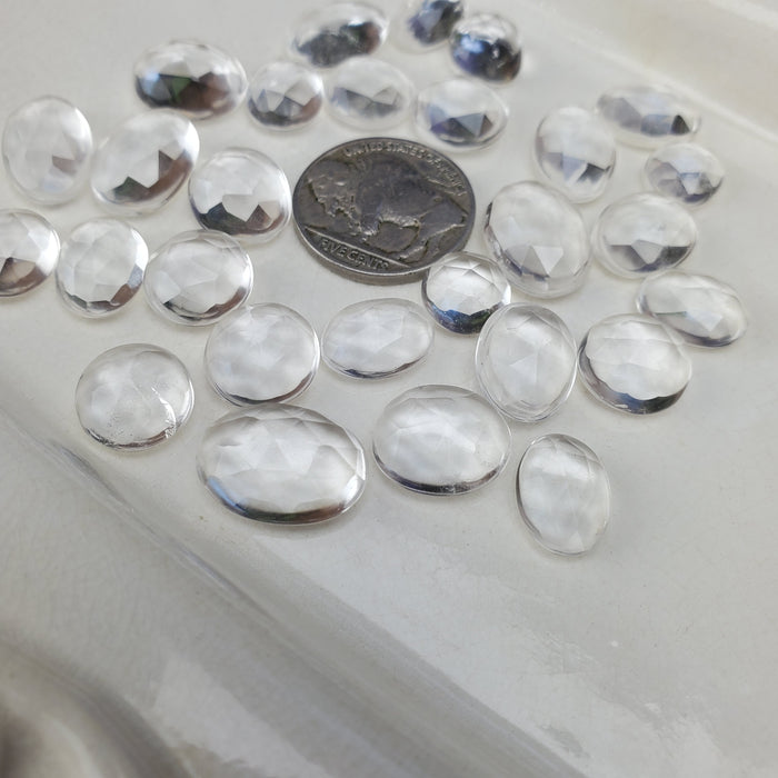 Quartz Rose Cut Cabochons