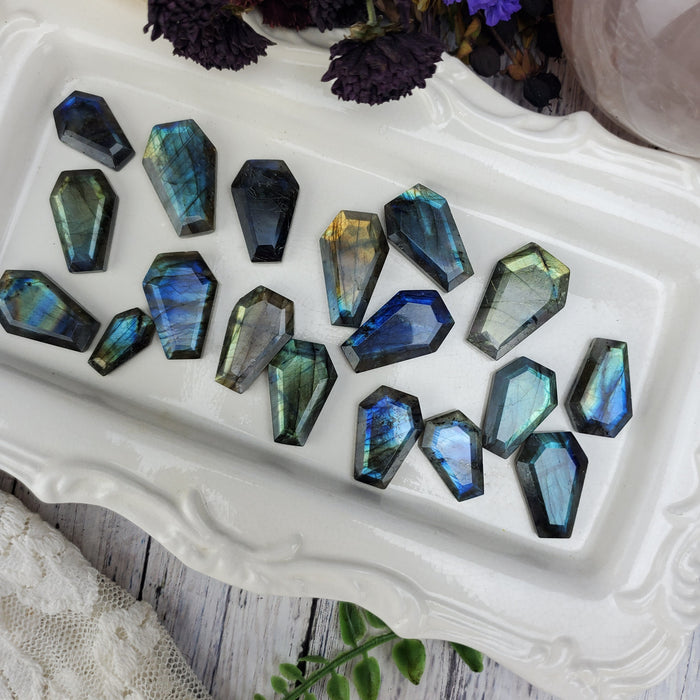 Labradorite Coffin Cabochons