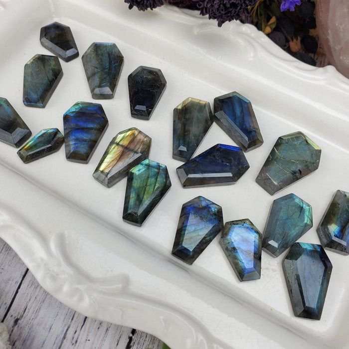 Labradorite Coffin Cabochons