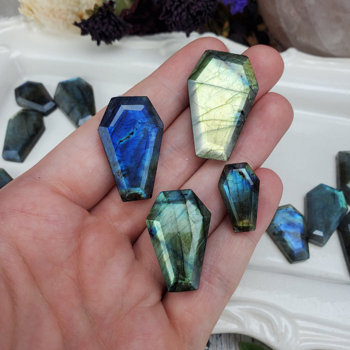 Labradorite Coffin Cabochons