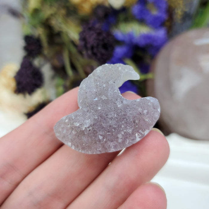 Druzy Quartz Witch's Hats, medium