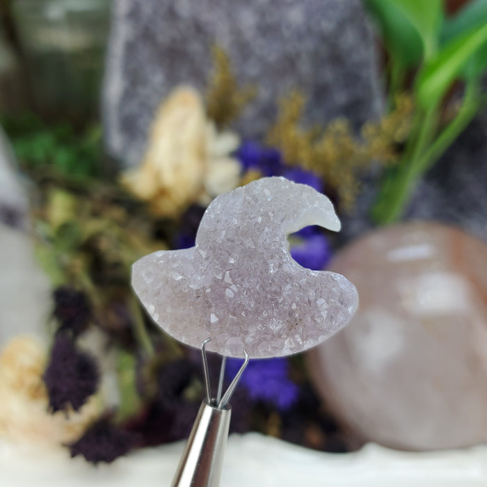 Druzy Quartz Witch's Hats, medium