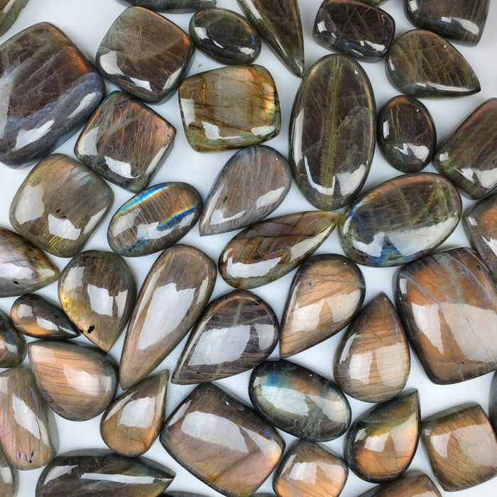 Orange Labradorite Cabochons