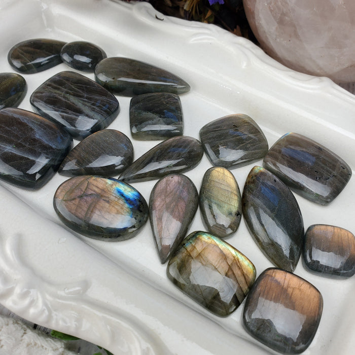 Orange Labradorite Cabochons