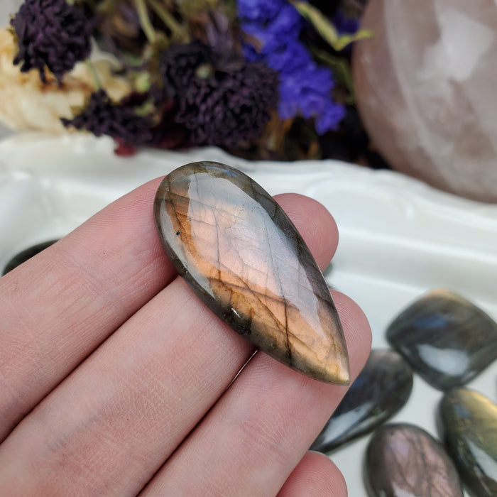 Orange Labradorite Cabochons