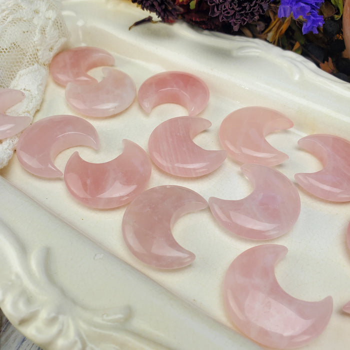 Rose Quartz Crescent Moons