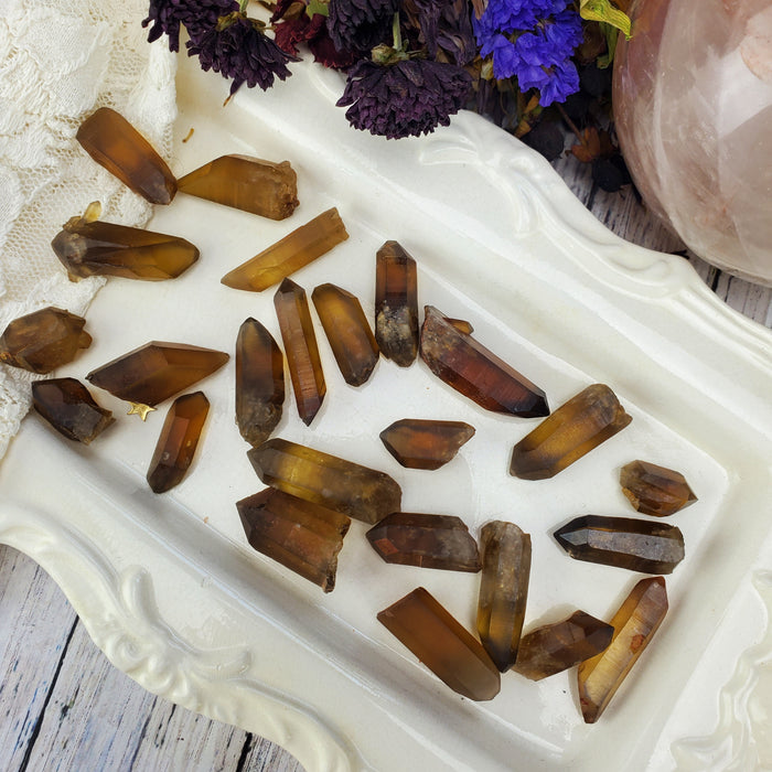 Zambian Citrine Points, small