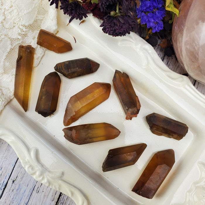 Zambian Citrine Points, large