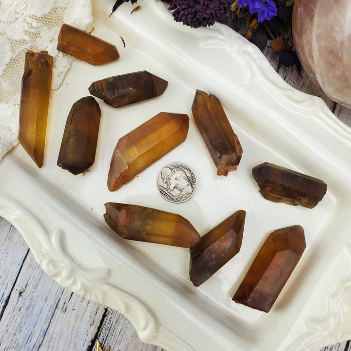 Zambian Citrine Points, large