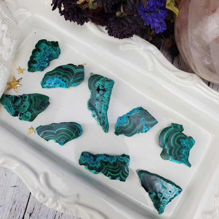 Chrysocolla Malachite Slices