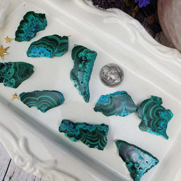 Chrysocolla Malachite Slices