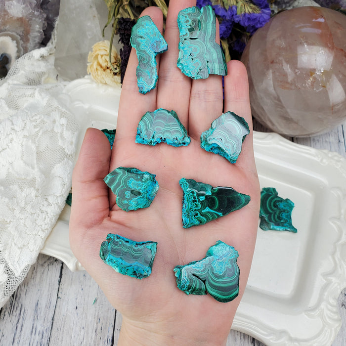 Chrysocolla Malachite Slices