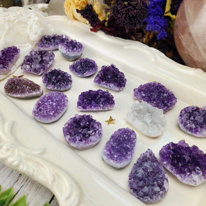 Amethyst Druzy Cabochons