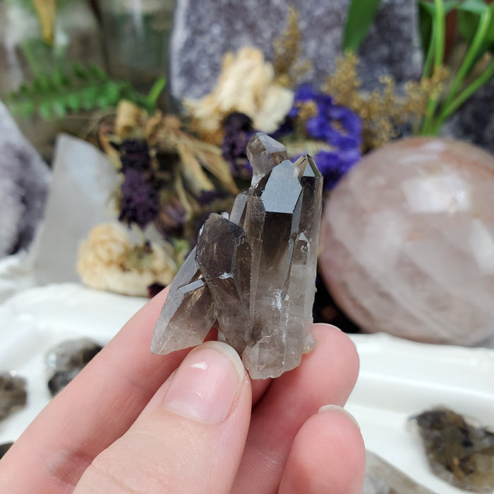 Smoky Quartz Points and Clusters, pendants