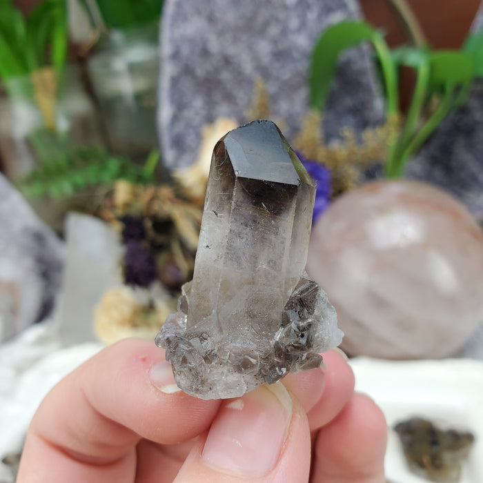 Smoky Quartz Points and Clusters, pendants