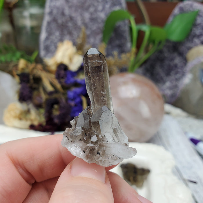 Smoky Quartz Points and Clusters, pendants