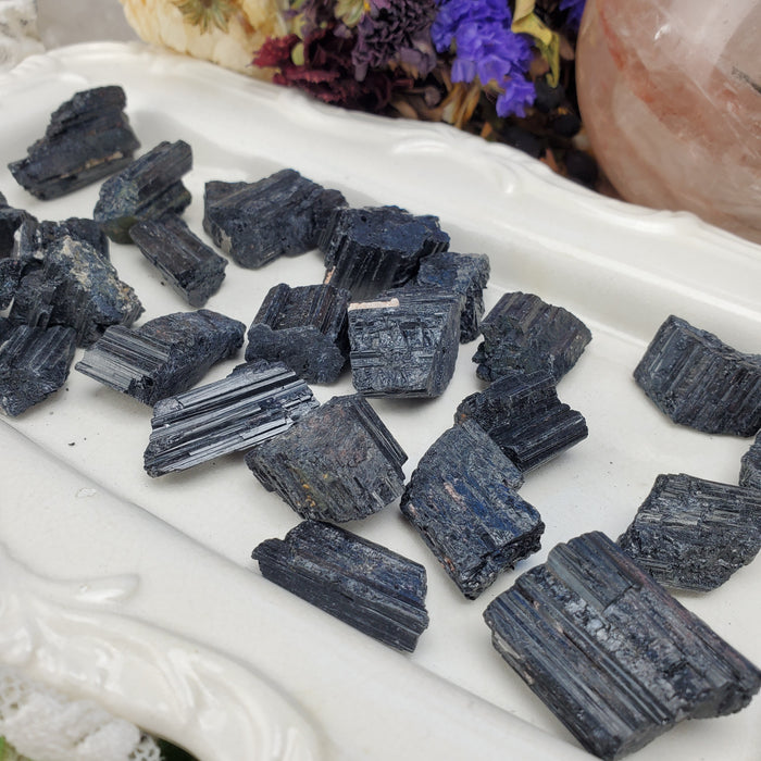 Black Tourmaline Crystal Chunks