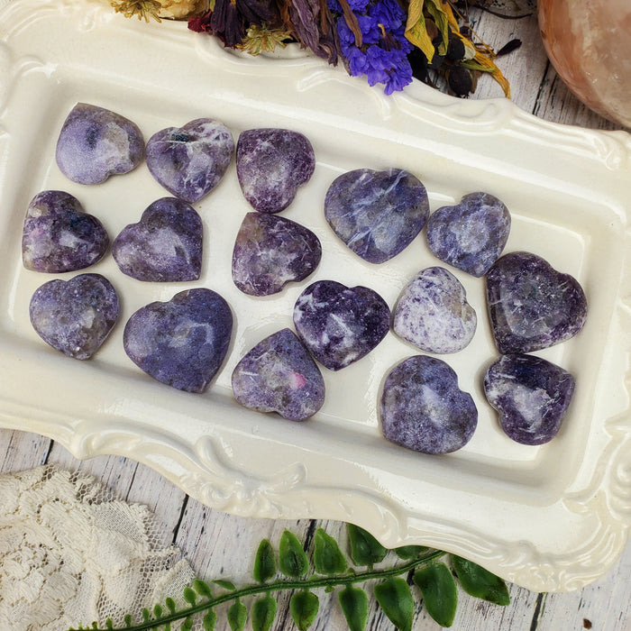 Lepidolite Hearts