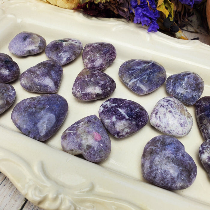 Lepidolite Hearts