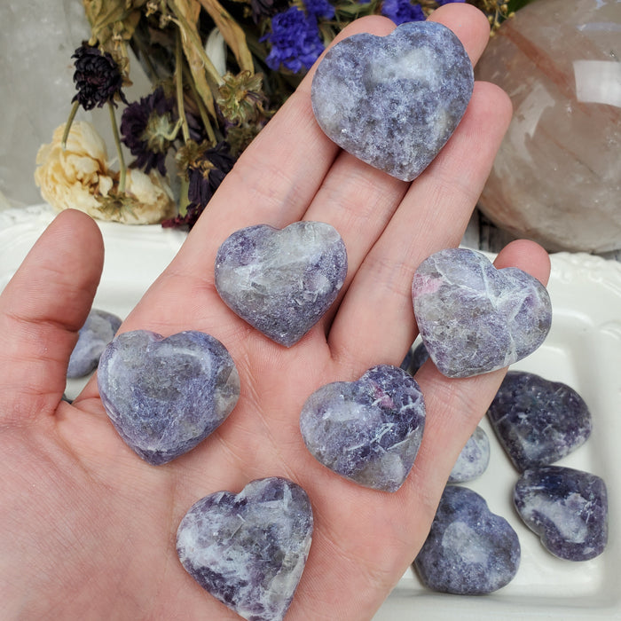 Lepidolite Hearts