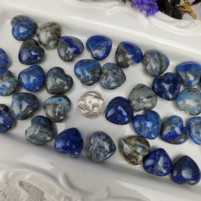 Puffy Lapis Lazuli Hearts